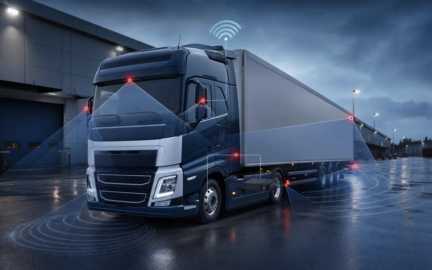 Kamera, kör nokta radarları, 4G ve mobil kayıt sistemi bulunan modern ağır vasıta